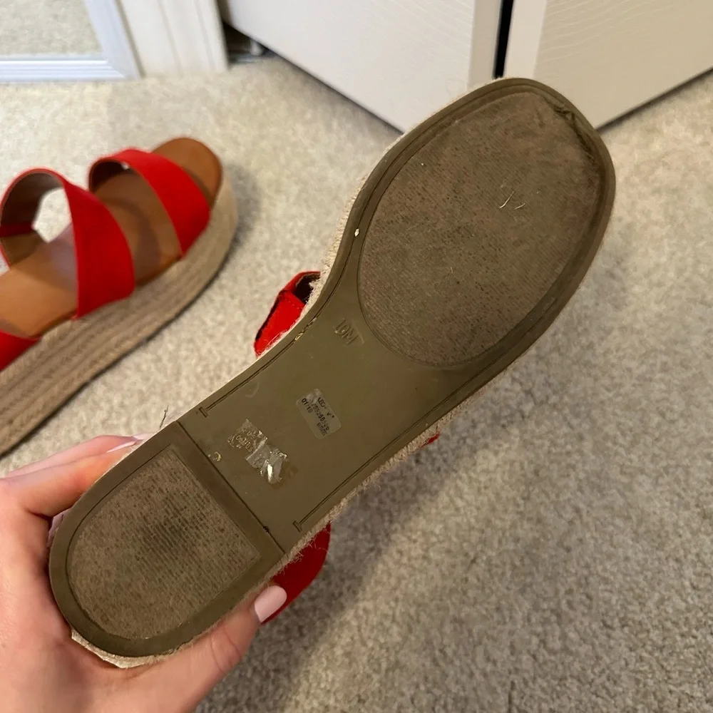 American Eagle Red Espadrille Sandals